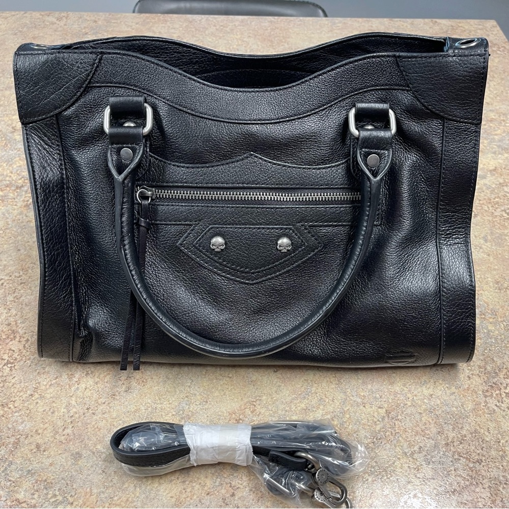 Vintage* brand new black leather Harley Davidson shoulder bag